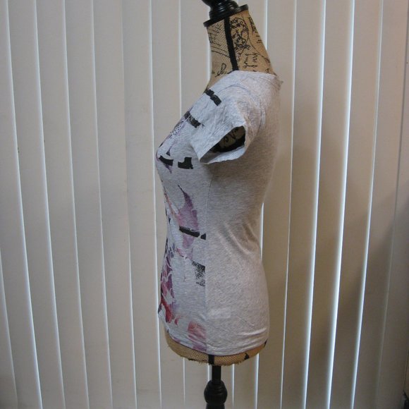 NWOT Express gray graphic tee t shirt top XS extra small - Picture 3 of 6